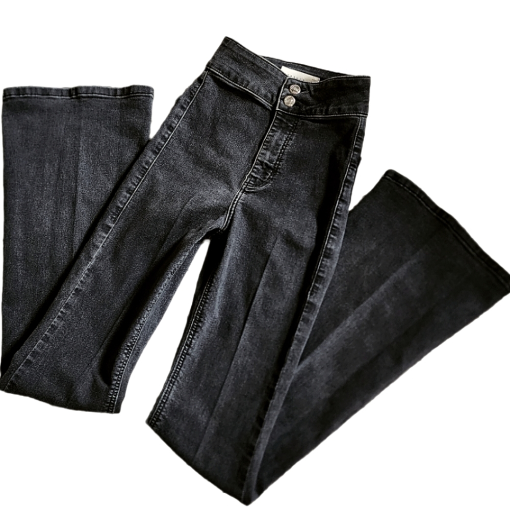Topshop Black Denim Bells
